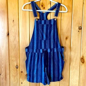 No Boundaries Blue Striped Jumpsuit/Overalls